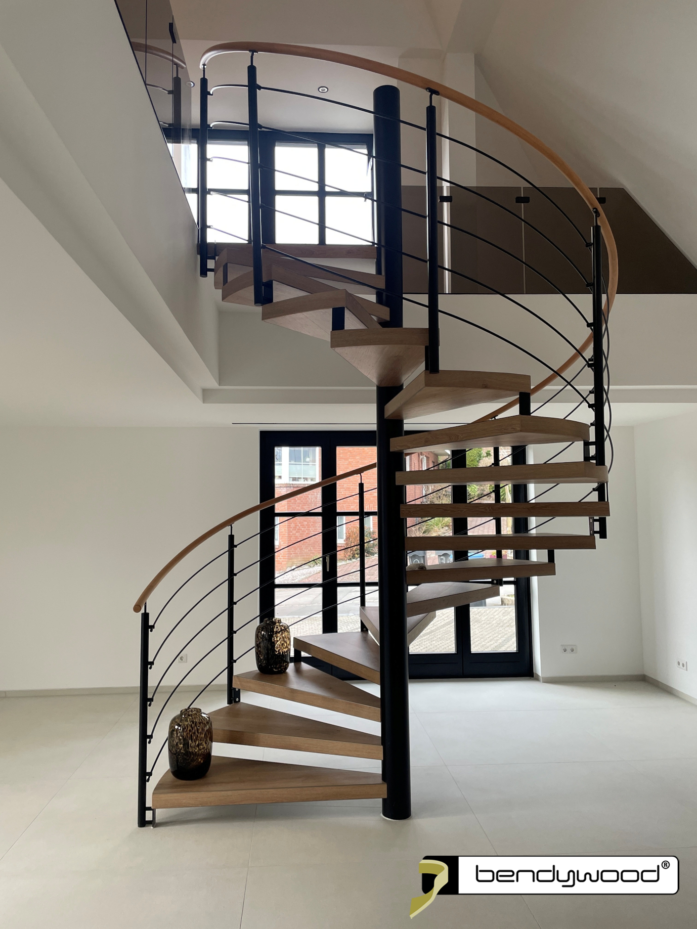 Elegante Lösung für gerade Geländer, mit Bendywood® - Handläufen möglich