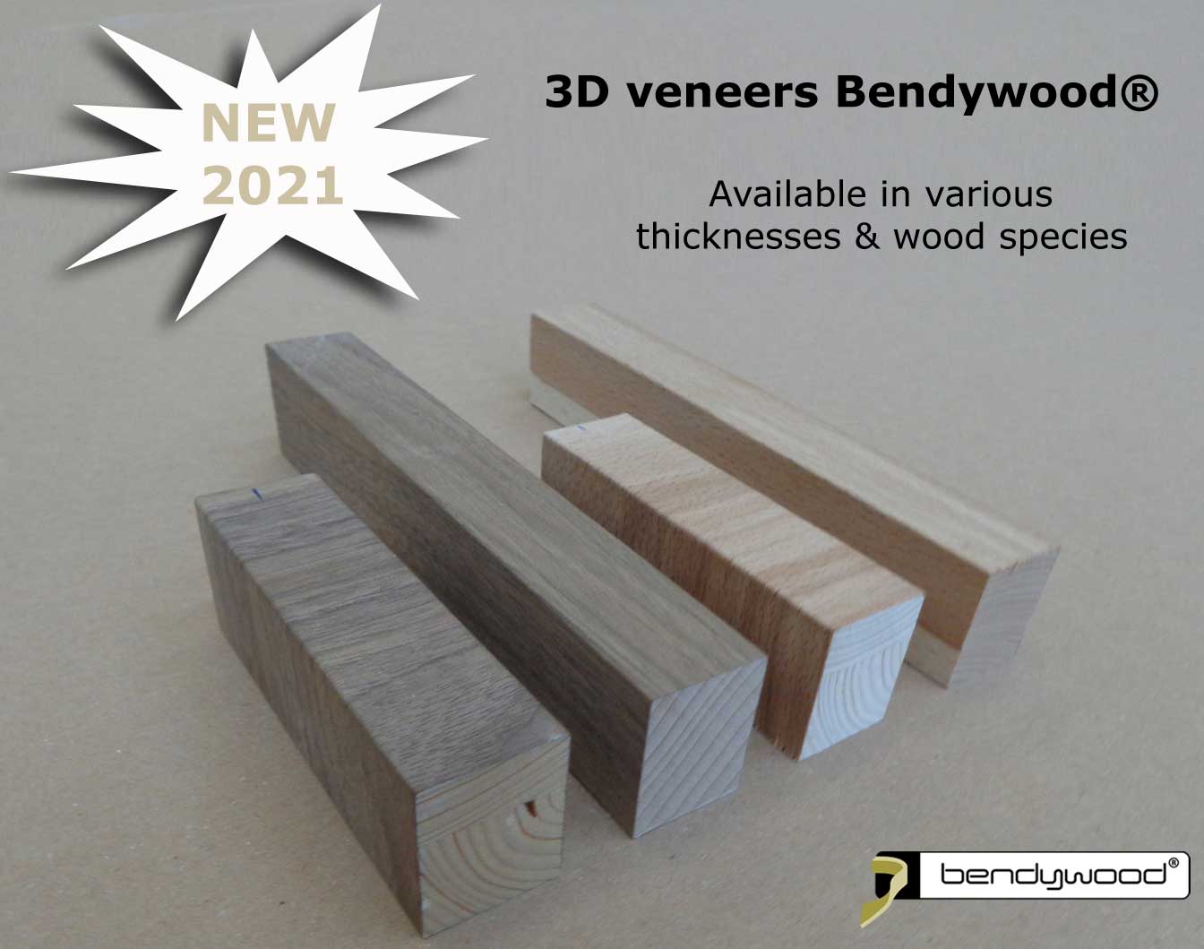 Bending wood Bendywood® - 3D wood veneers