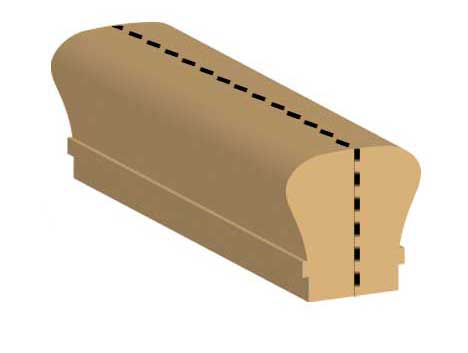 Profile omega handrail Bendywood® 3D