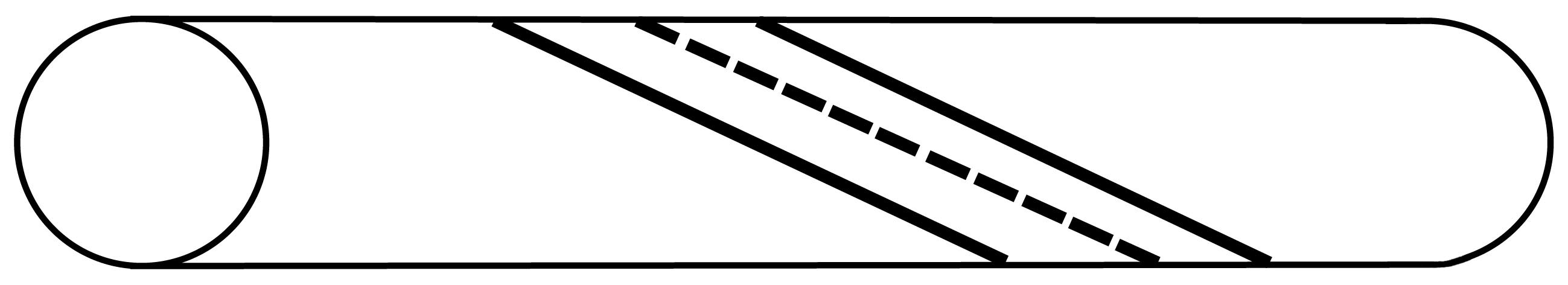 Drawing handrail with diagonal joint
